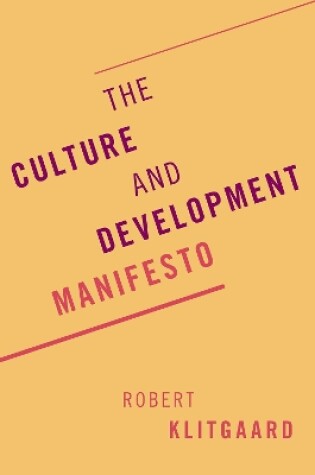 Cover of The Culture and Development Manifesto
