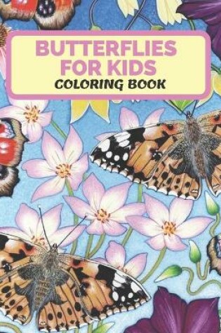 Cover of butterflies for kids coloring book