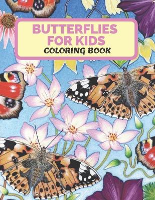 Book cover for butterflies for kids coloring book