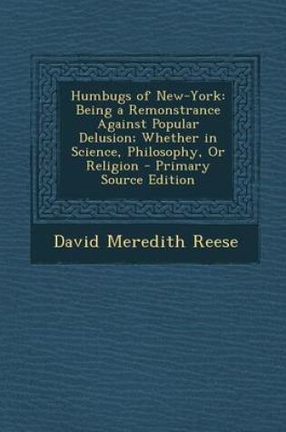 Cover of Humbugs of New-York