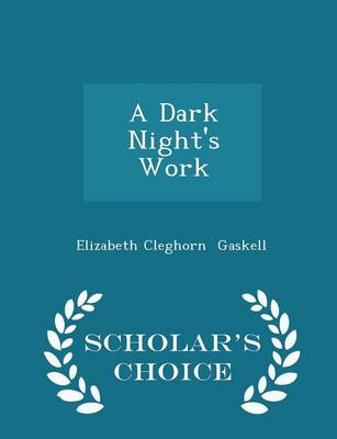 Book cover for A Dark Night's Work - Scholar's Choice Edition