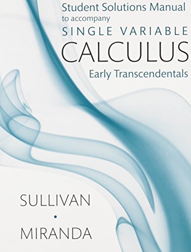 Book cover for Student Solutions Manual for Calculus (Single Variable)