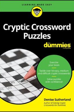 Cover of Cryptic Crossword Puzzles For Dummies