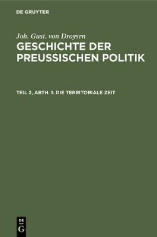 Cover of Die Territoriale Zeit