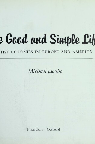 Cover of Good and Simple Life