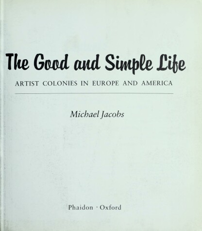 Book cover for Good and Simple Life