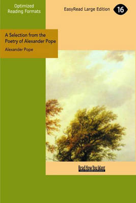 Book cover for A Selection from the Poetry of Alexander Pope