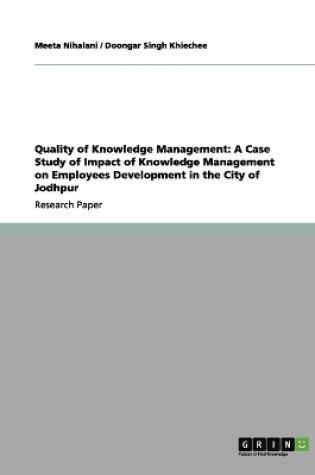 Cover of Quality of Knowledge Management