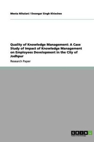 Cover of Quality of Knowledge Management