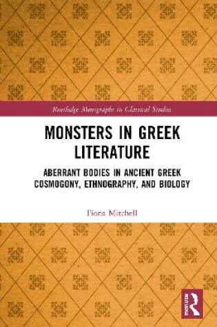 Cover of Monsters in Greek Literature