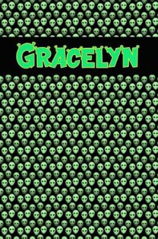 Cover of 120 Page Handwriting Practice Book with Green Alien Cover Gracelyn