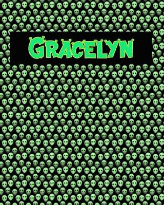 Cover of 120 Page Handwriting Practice Book with Green Alien Cover Gracelyn