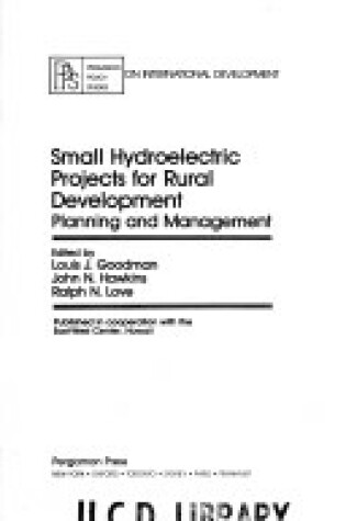 Cover of Small Hydroelectric Projects for Rural Development