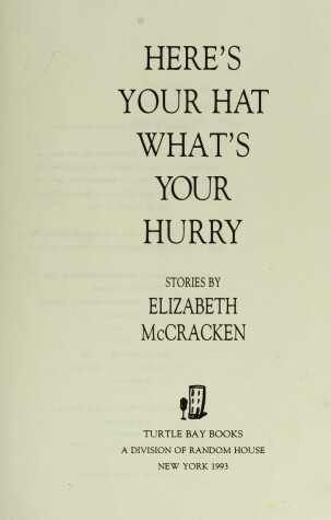 Book cover for Here's Your Hat, What's Your Hurry