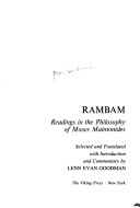 Book cover for Rambam - Maimonid CL