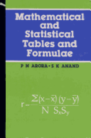 Cover of Mathematical and Statistical Tables and Formulae