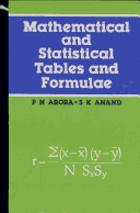 Book cover for Mathematical and Statistical Tables and Formulae