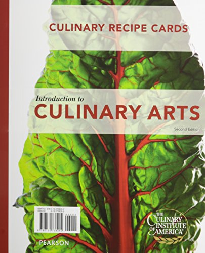 Book cover for Recipe Cards for Introduction to Culinary Arts