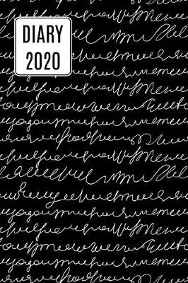 Book cover for 2020 Daily Diary Planner For Men, Scribbly Handwriting Design