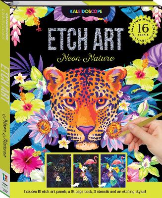 Book cover for Kaleidoscope Etch Art Creations Neon Nature