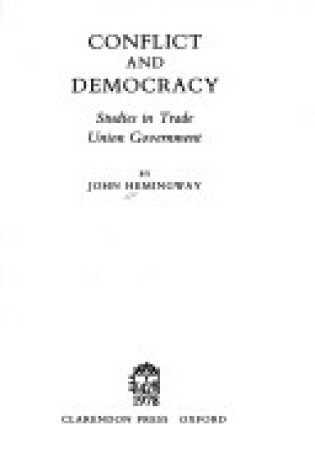 Cover of Conflict and Democracy