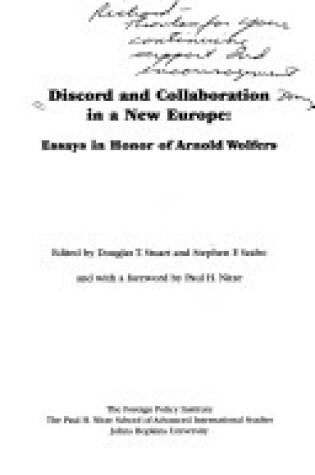 Cover of Discord and Collaboration in a New Europe