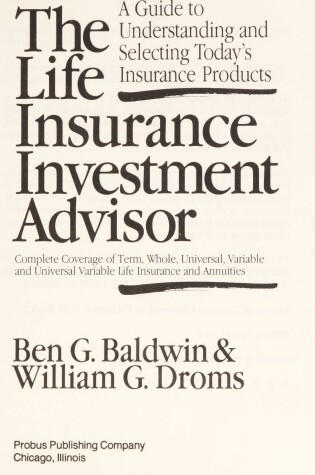 Cover of Life Insurance Investment Advisor