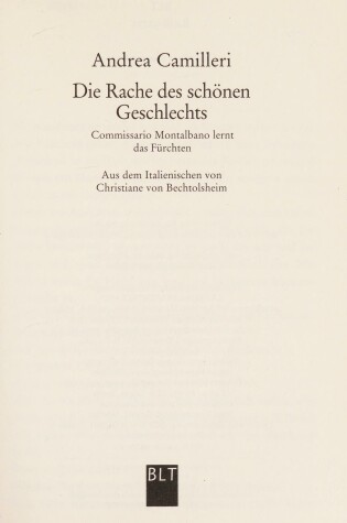 Cover of Die Rache Des Schonen Geschlechts