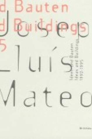 Cover of Josep Lluis Mateo