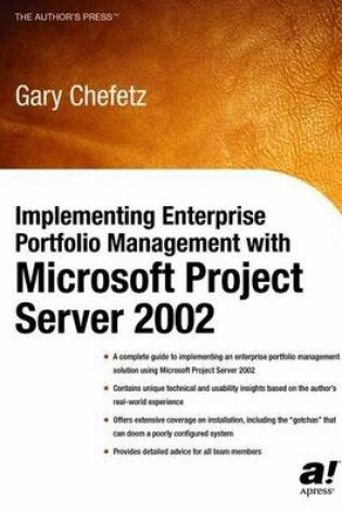 Cover of Implementing Enterprise Portfolio Management with Microsoft Project Server 2002