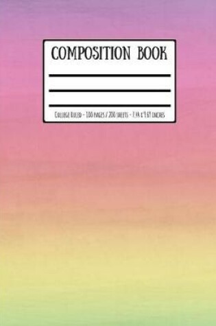 Cover of Pastel Rainbow Composition Book