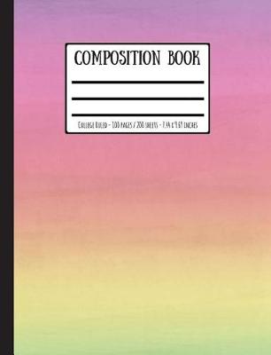 Book cover for Pastel Rainbow Composition Book