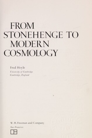 Cover of From Stonehenge to Modern Cosmology