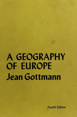 Cover of Geography of Europe