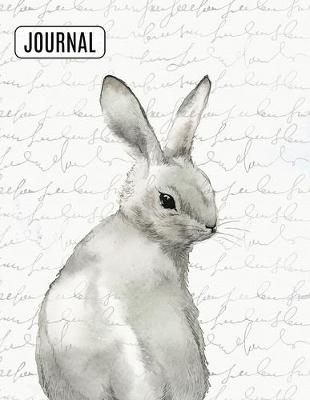 Cover of Big Fat Bullet Style Journal Notebook Watercolor Rabbit