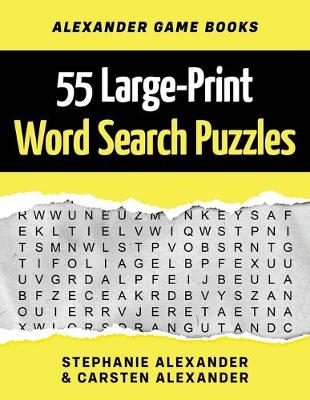 Book cover for 55 Large-Print Word Search Puzzles