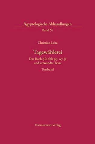 Cover of Tagewahlerei