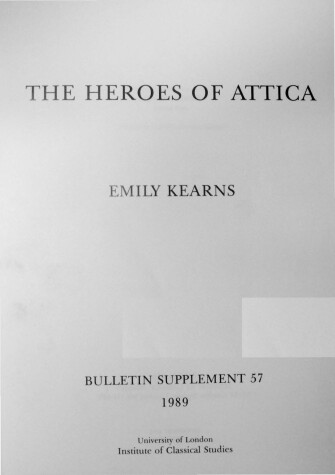 Book cover for Heroes of Attica