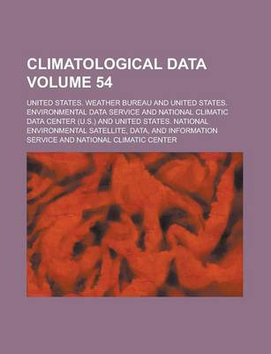 Book cover for Climatological Data Volume 54