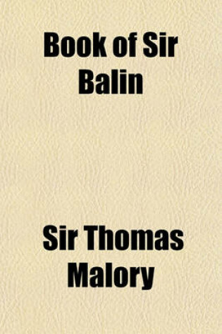 Cover of Book of Sir Balin