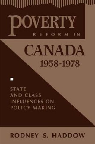 Cover of Poverty Reform in Canada, 1958-1978