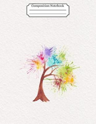 Cover of Composition Notebook Watercolor Tree Design Vol 7