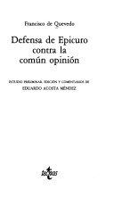 Book cover for Defensa de Epicurio Contra La Comun Opinion