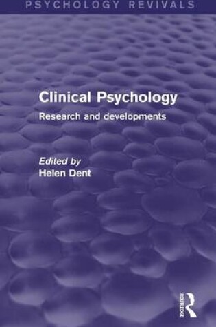 Cover of Clinical Psychology (Psychology Revivals)