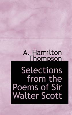 Book cover for Selections from the Poems of Sir Walter Scott