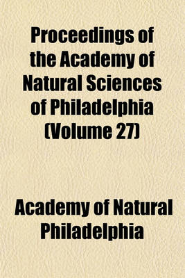 Book cover for Proceedings of the Academy of Natural Sciences of Philadelphia Volume 21