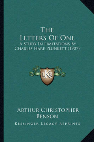 Cover of The Letters of One the Letters of One