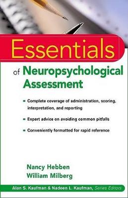 Cover of Essentials of Neuropsychological Assessment