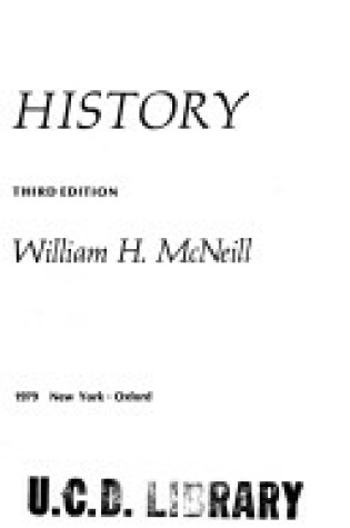 Cover of A World History