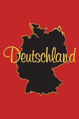 Book cover for Deutschland - National Colors 101 - Red Black & Gold - Lined Notebook with Margins - 6X9